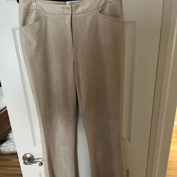BCBG Beige Suede Pants - Picture 3 of 3